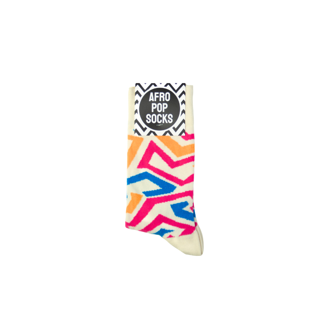 Afropop Socks - Highlife Cream