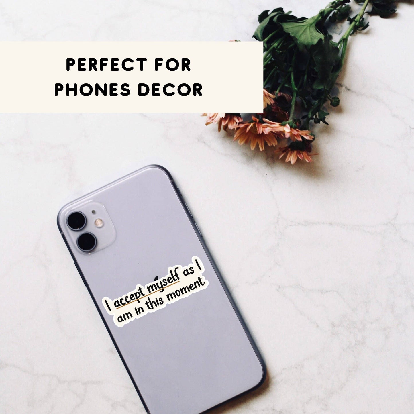 Vinyl Sticker I Accept Myself