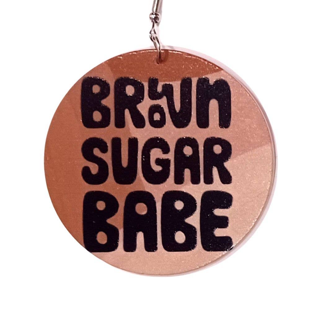 Earrings Brown Sugar Babe Wood