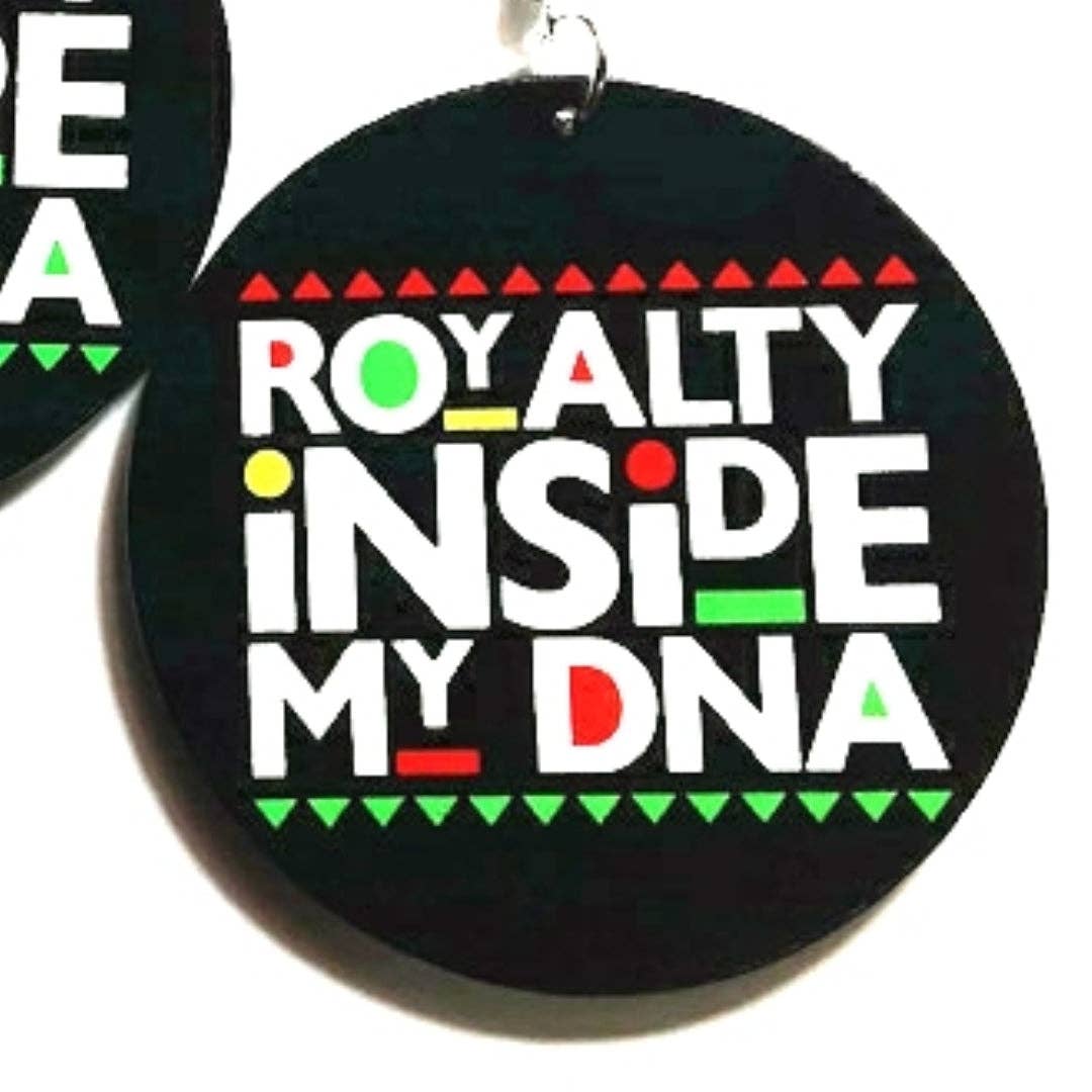 Earrings Royalty Inside My DNA Statement Wood