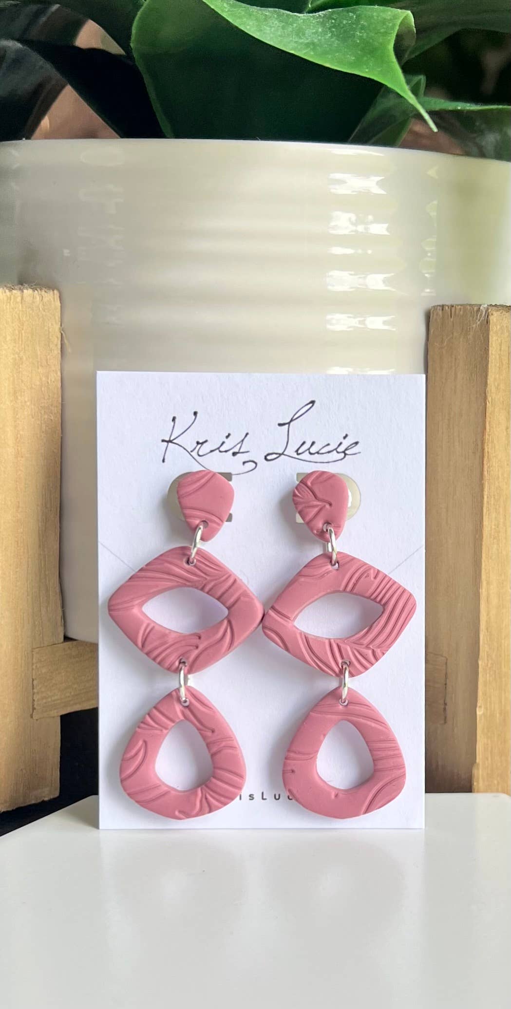 Earrings Mauve Dangle