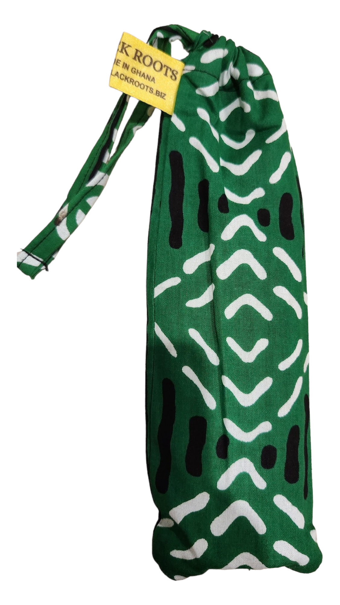 Ankara Fan - Green/Black/White