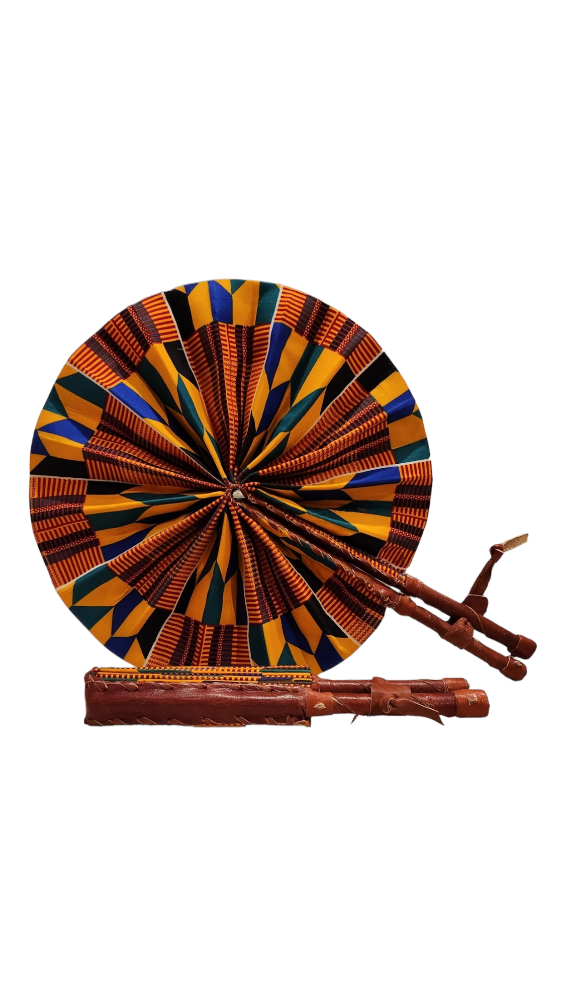 Ankara Fan - Traditional Kente Print