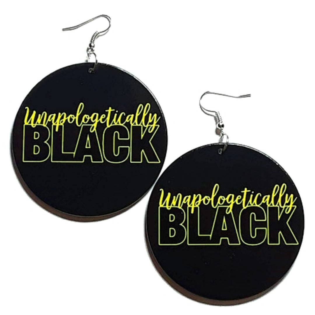 Earrings Unapologetically Black Yellow