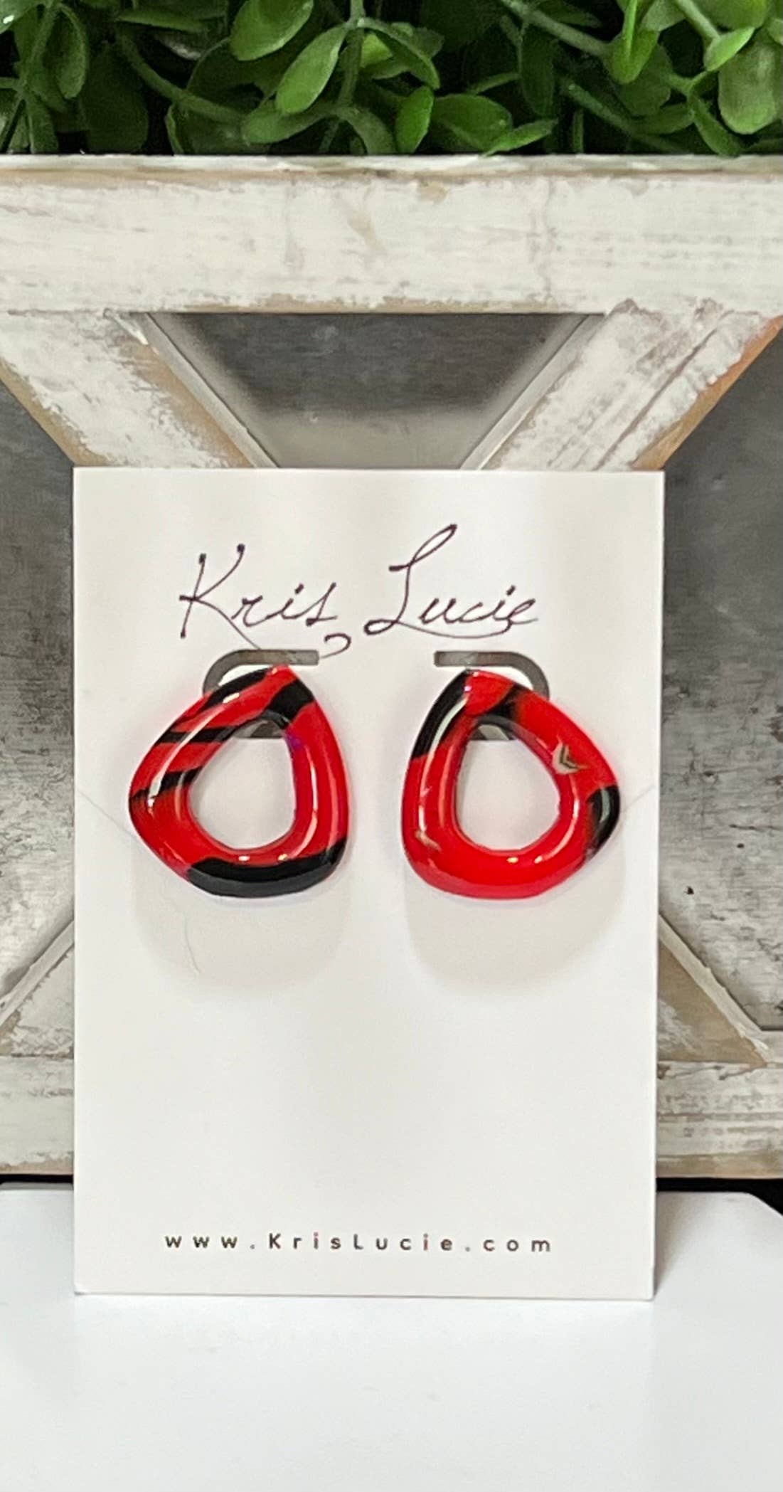 Earrings - Red Velvet Studs