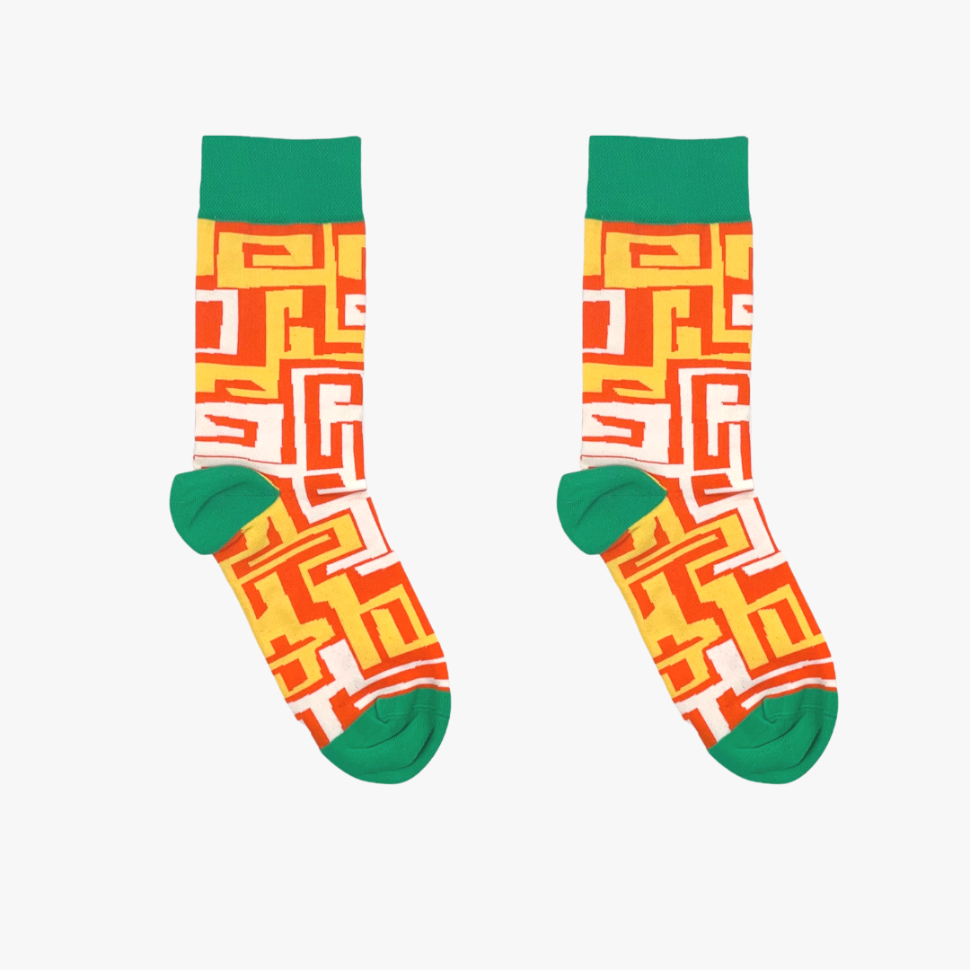 Afropop Socks - Street Life Orange