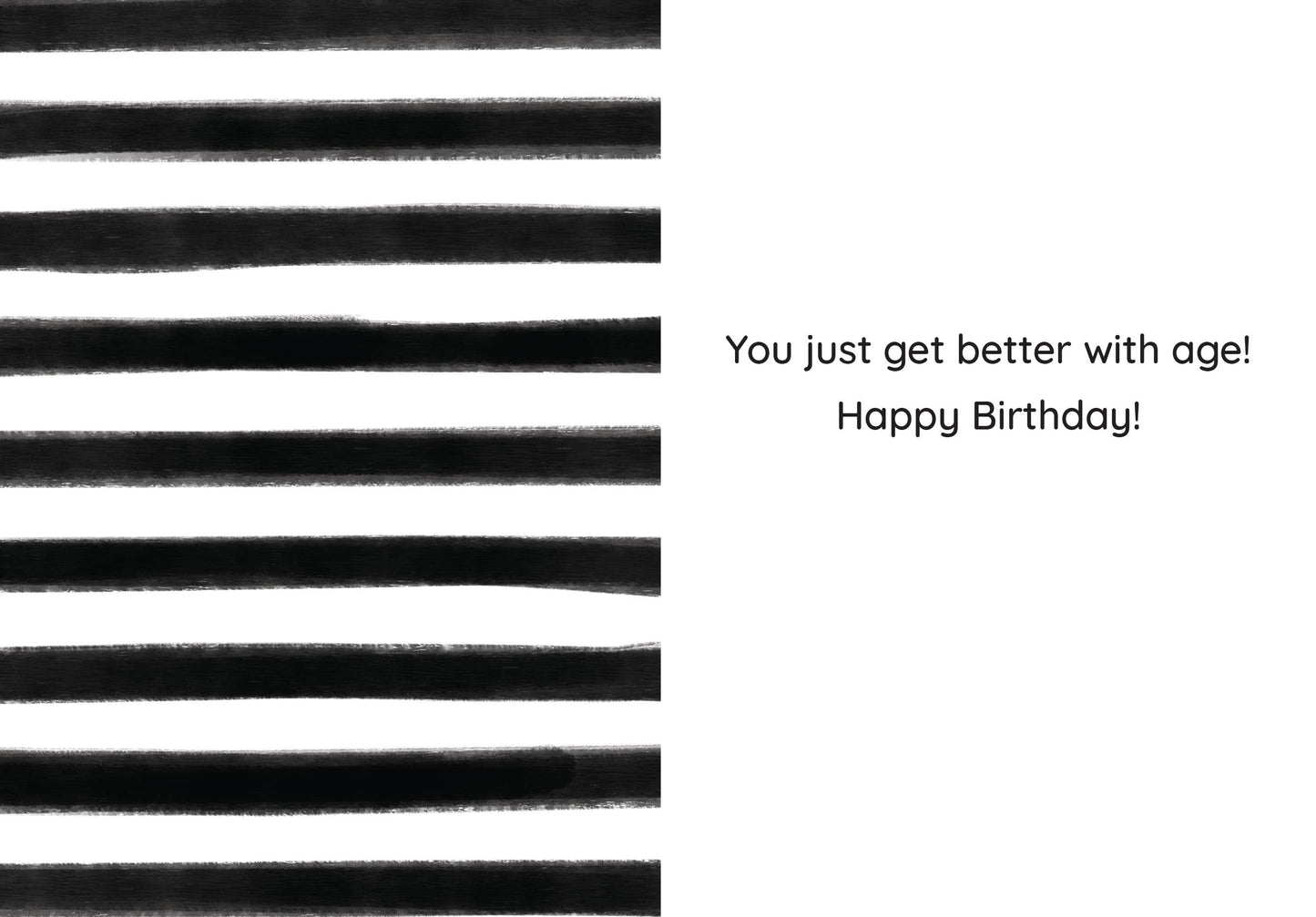 Black Don’t Crack Birthday Card - Gold Foil Stamped