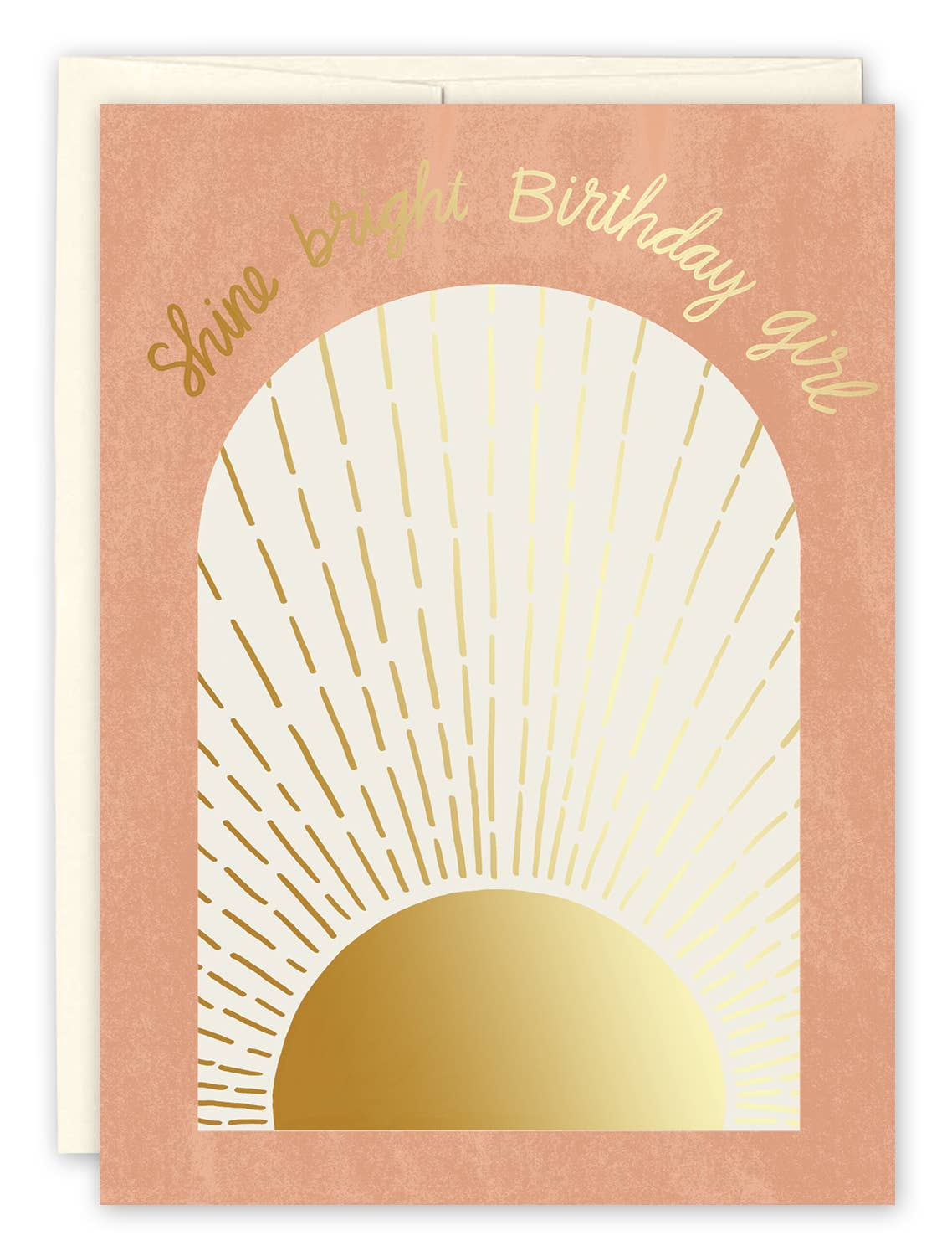 Shine Bright Birthday Girl Card - Gold Foil Stamped