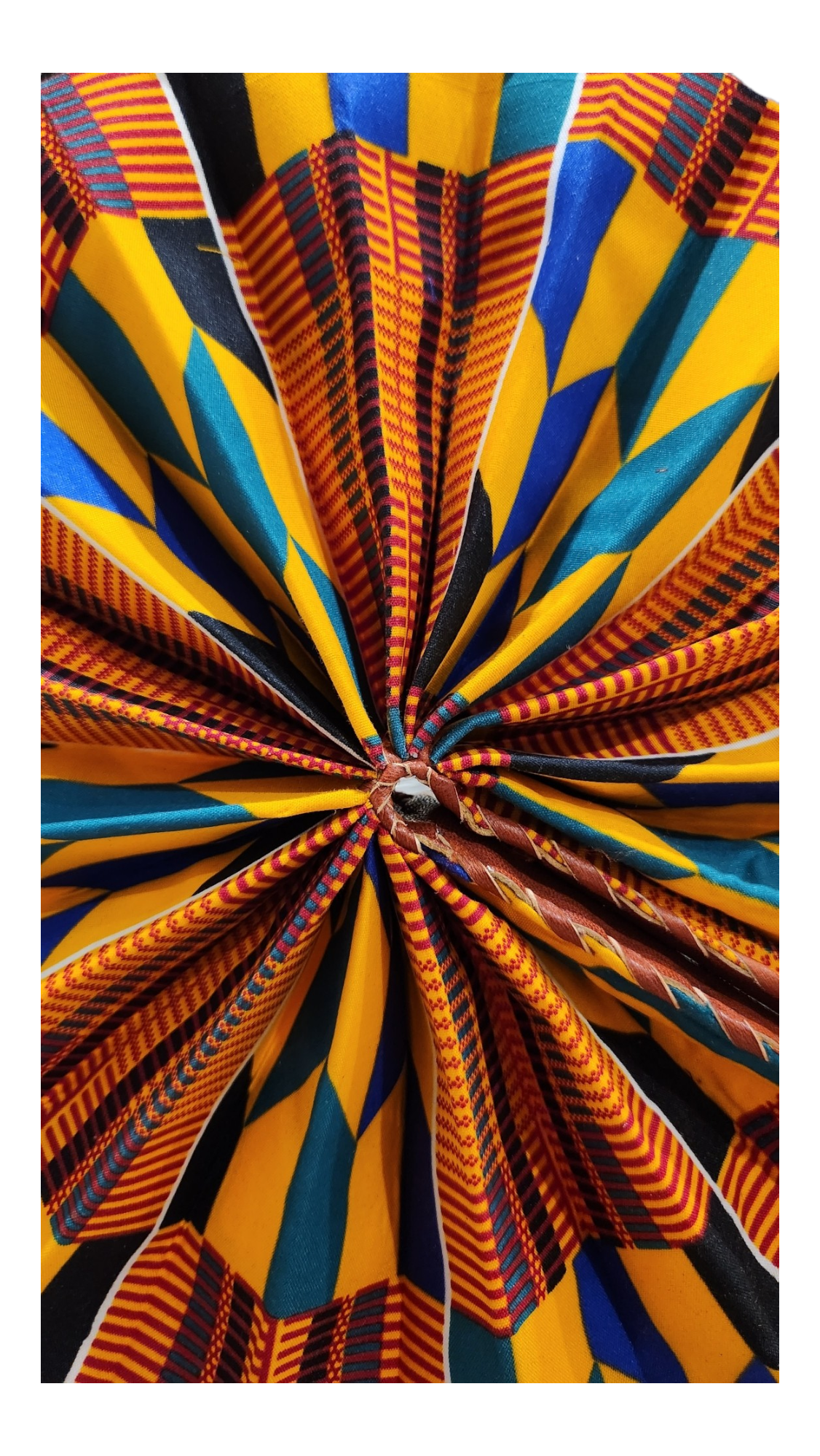 Ankara Fan - Traditional Kente Print