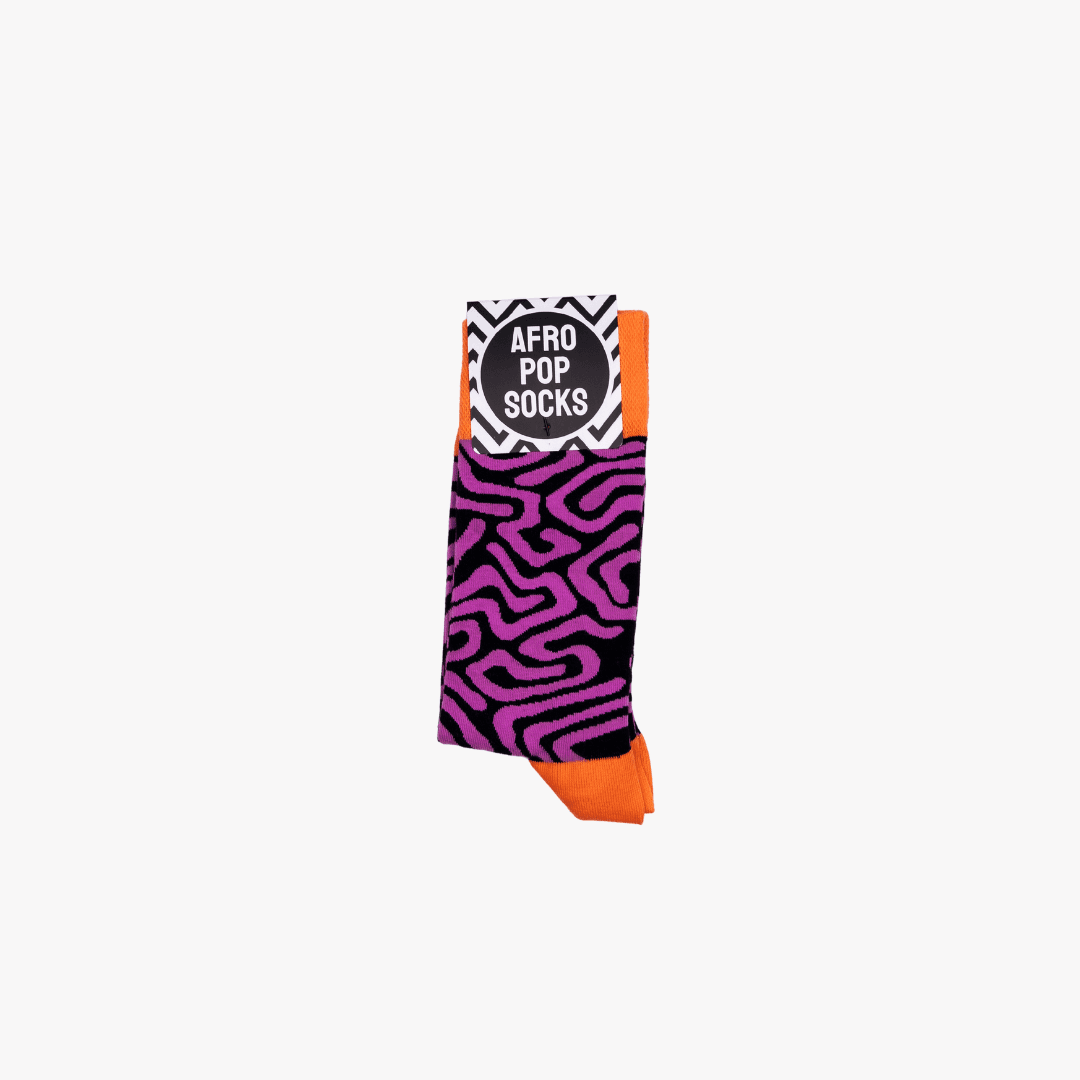 Afropop Socks - Roots Purple