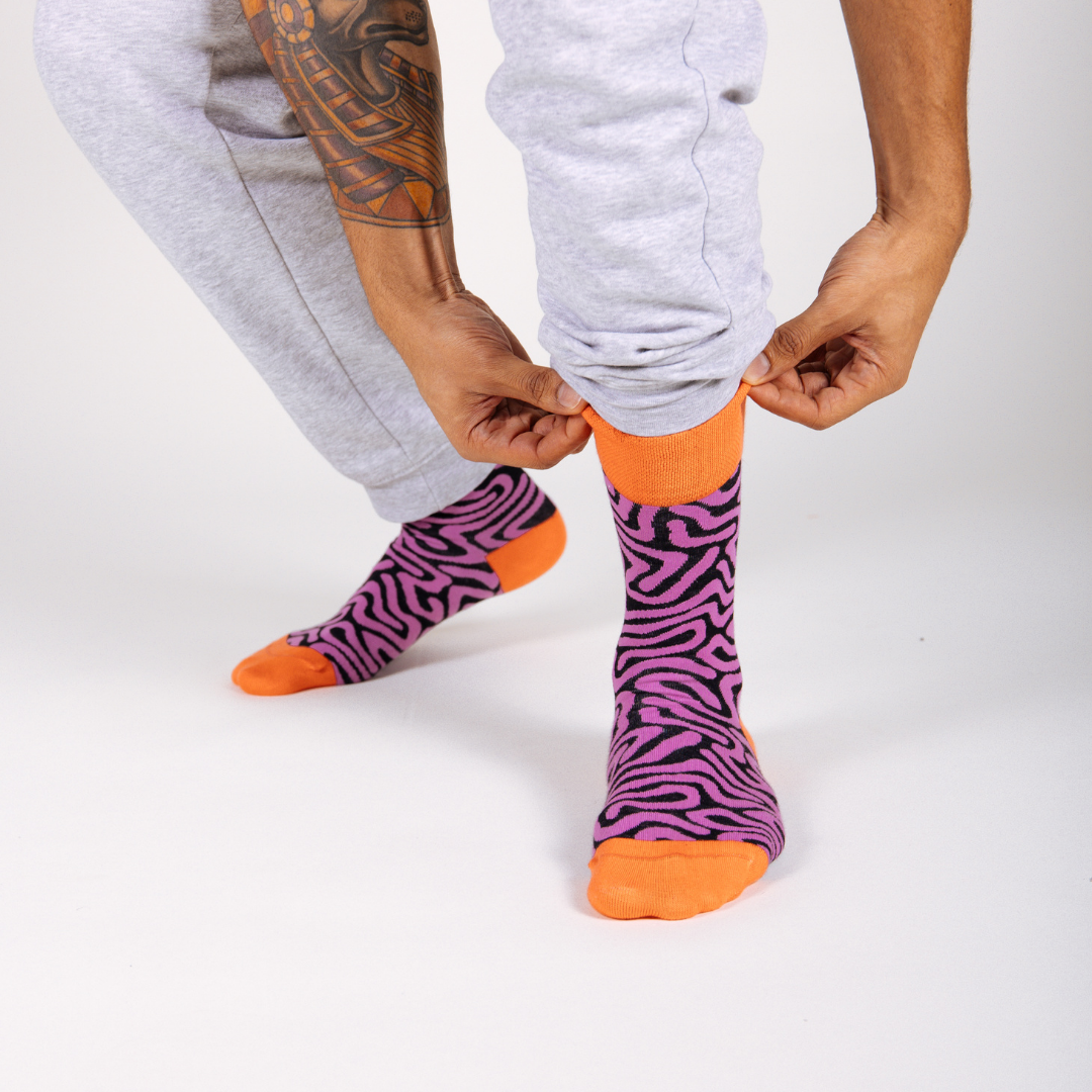 Afropop Socks - Roots Purple