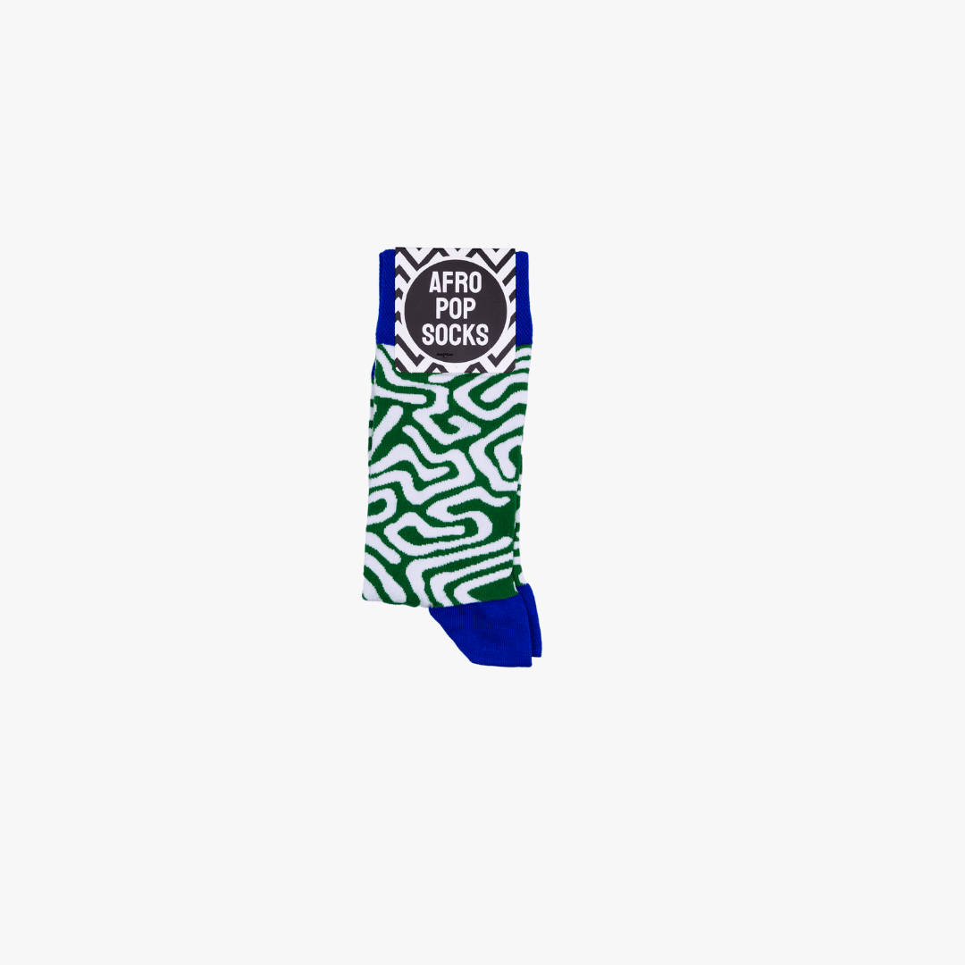 Afropop Socks - Roots Green