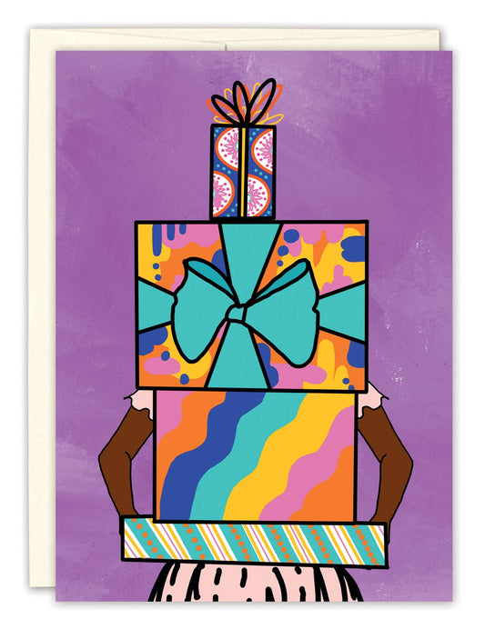 Presents Wrapped In Love Birthday Card