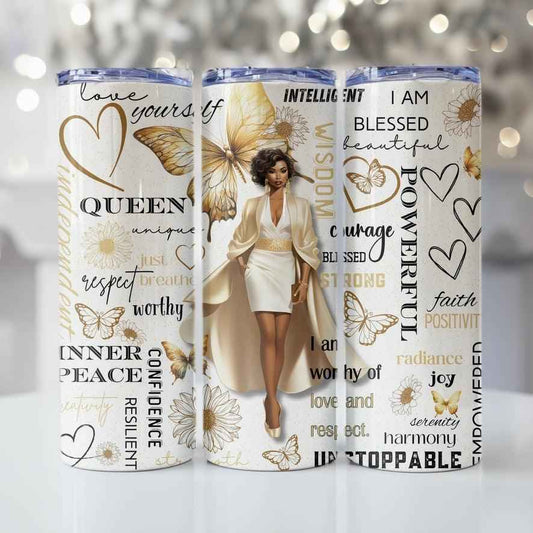 Tumbler Inspirational Black Woman • Gold