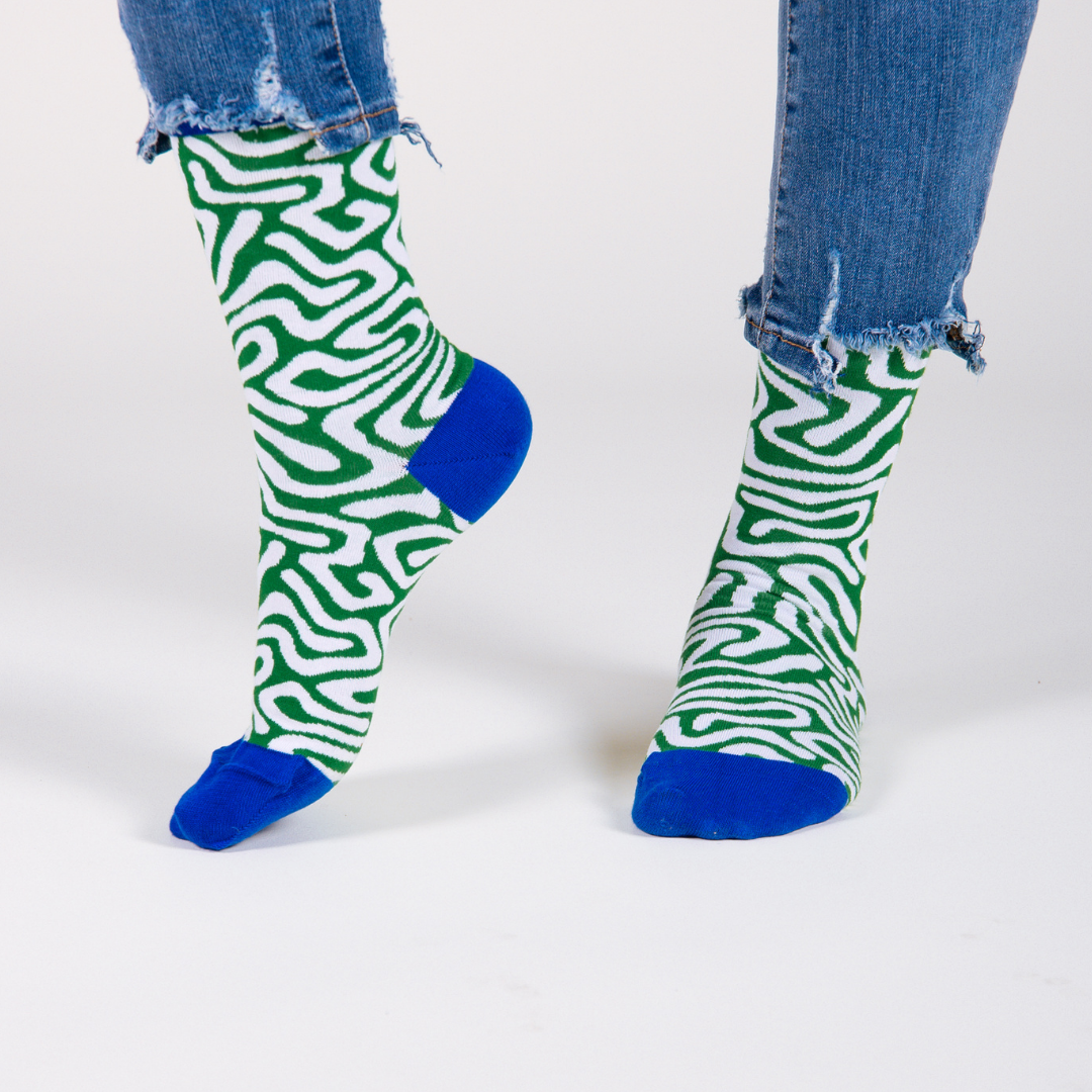 Afropop Socks - Roots Green