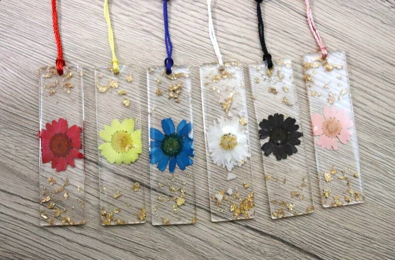 Mini Floral Resin Bookmark