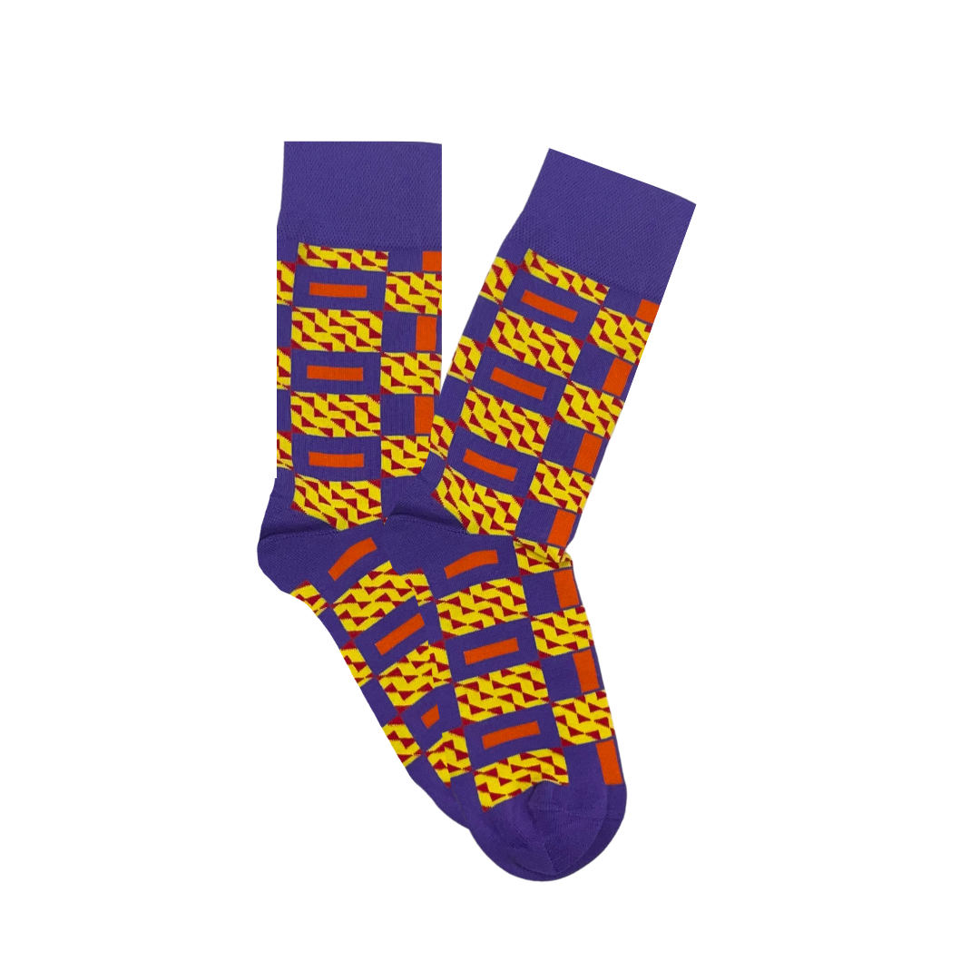Afropop Socks - Sika Purple