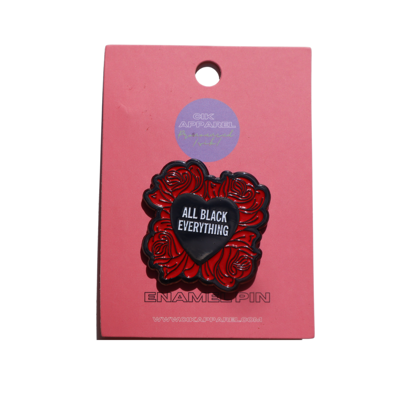 Lapel Pin - All Black Everything Rose