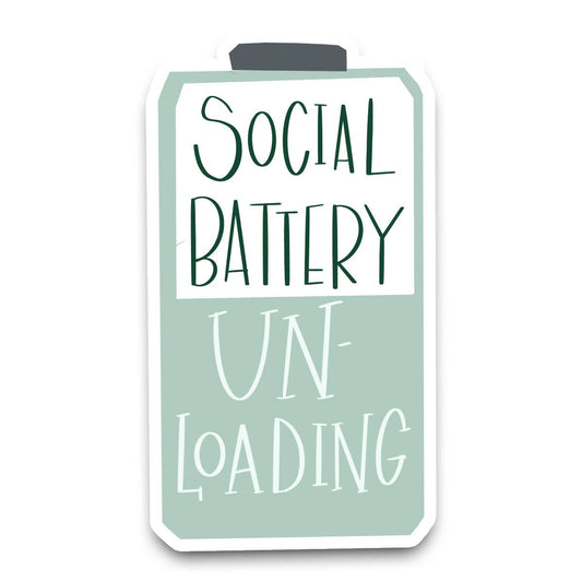 Vinyl Sticker - Social Battery
