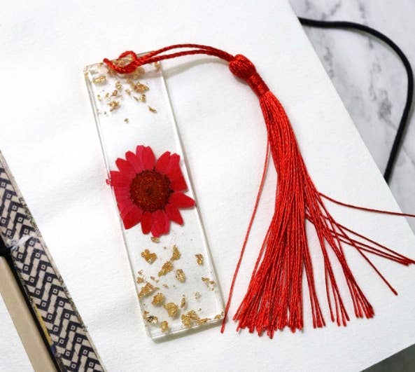 Mini Floral Resin Bookmark