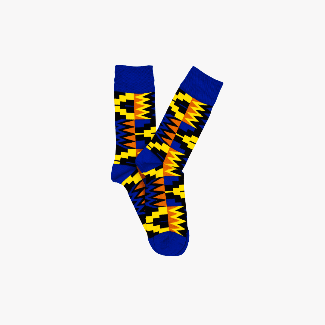 Afropop Socks - Zion Blue