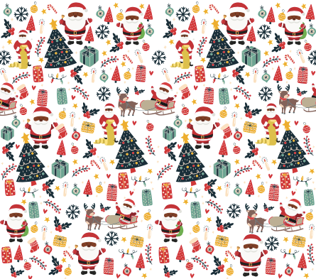 Santa's Holiday Festivities Wrapping Paper