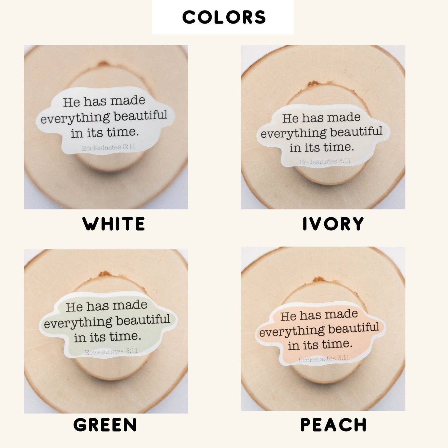 Vinyl Sticker Ecc 3:11 Verse