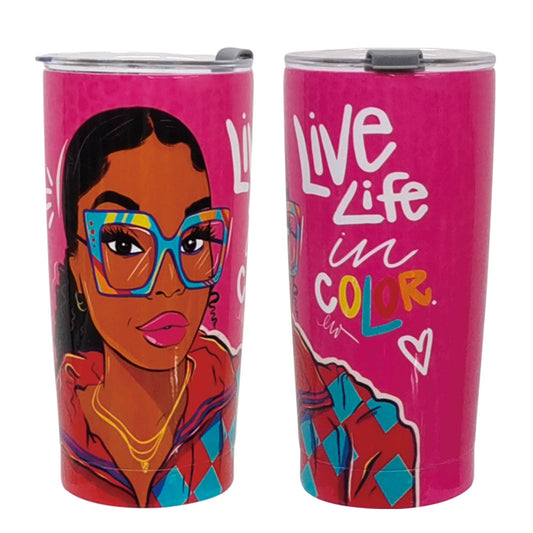 Travel Tumbler Live Life In Color