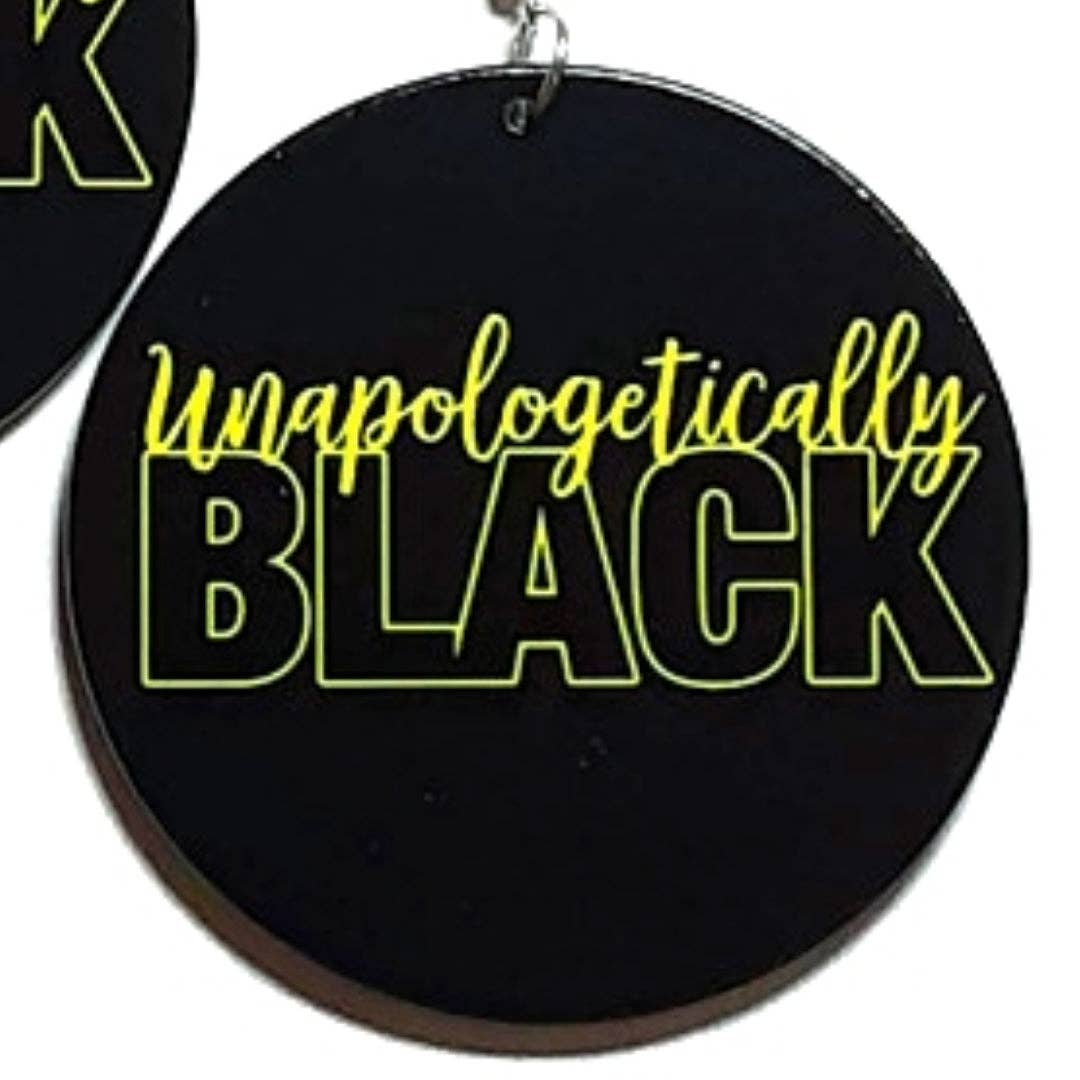Earrings Unapologetically Black Yellow