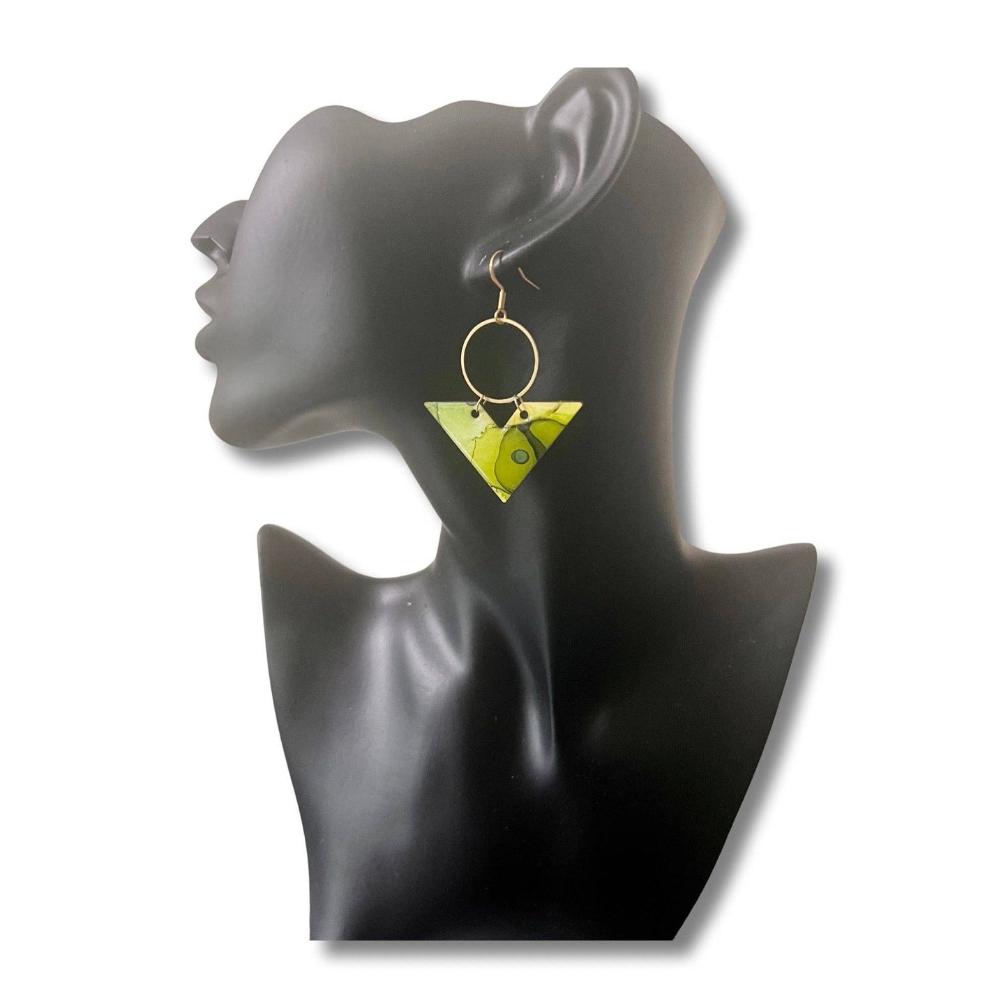 Earrings - JABALI - Green/Gold