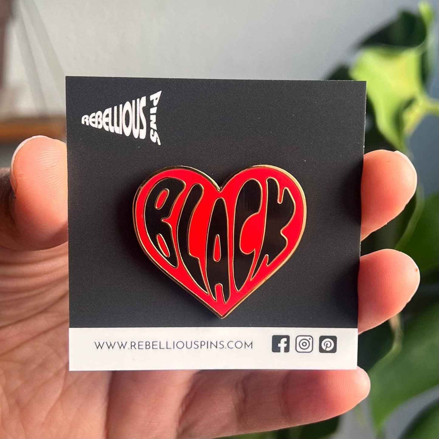 Lapel Pin - Black Love