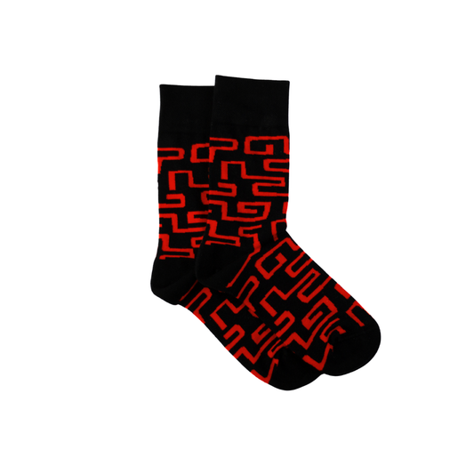 Afropop Socks - Karo Red