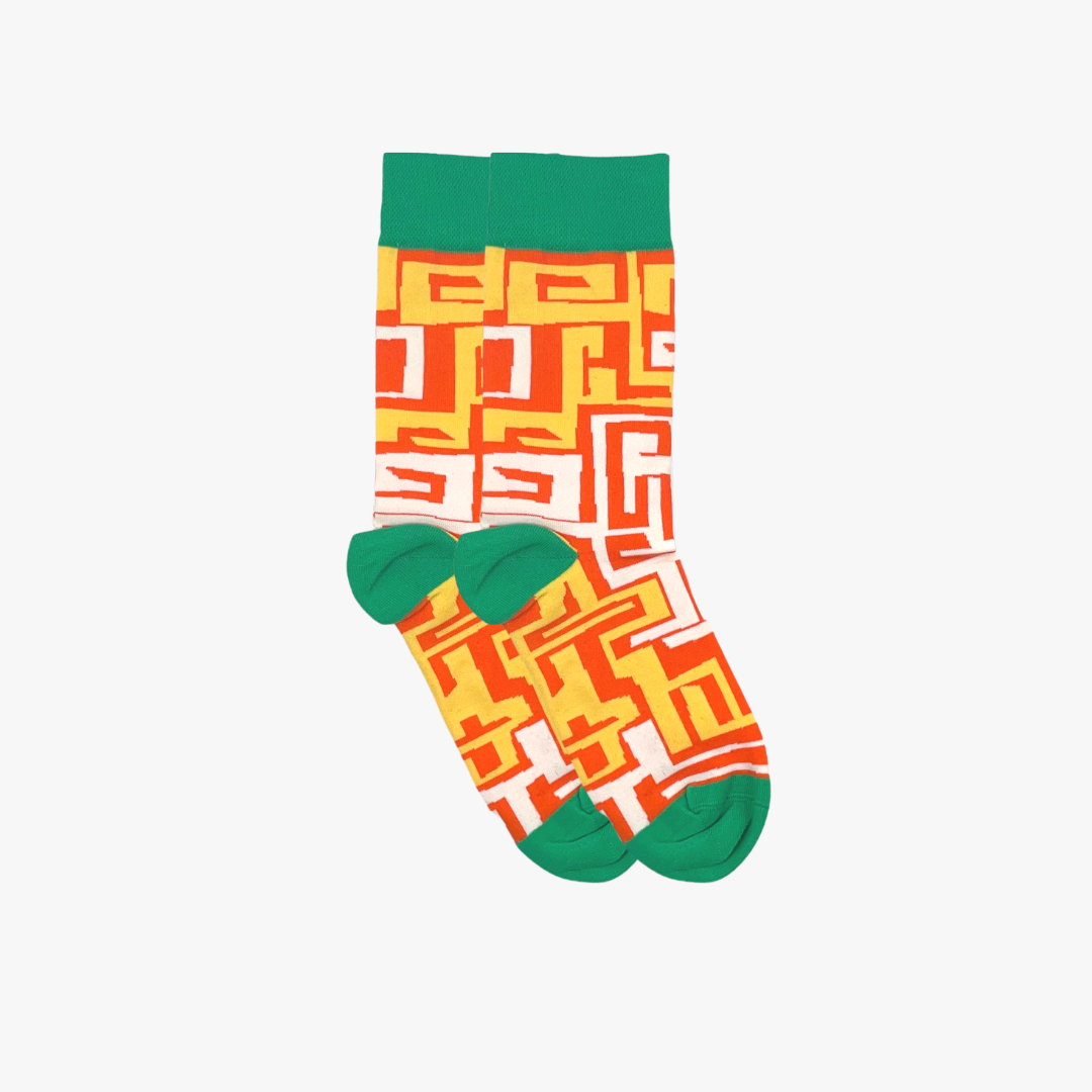 Afropop Socks - Street Life Orange