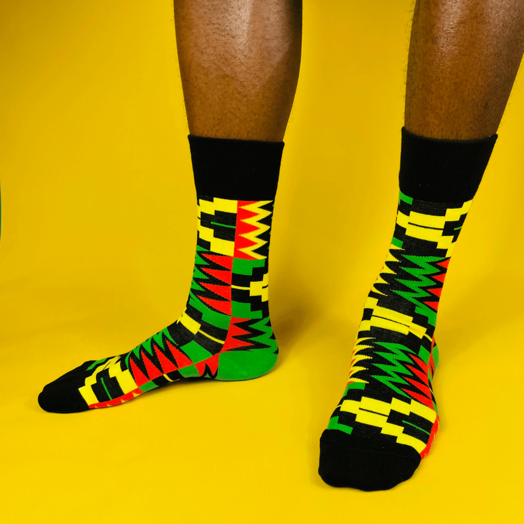 Afropop Socks - Zion Black