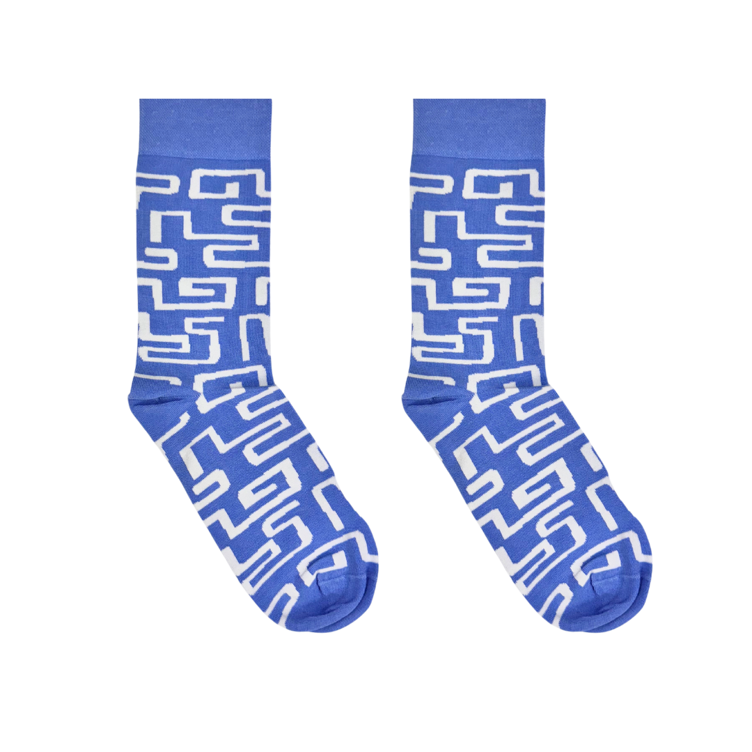 Afropop Socks - Karo Blue
