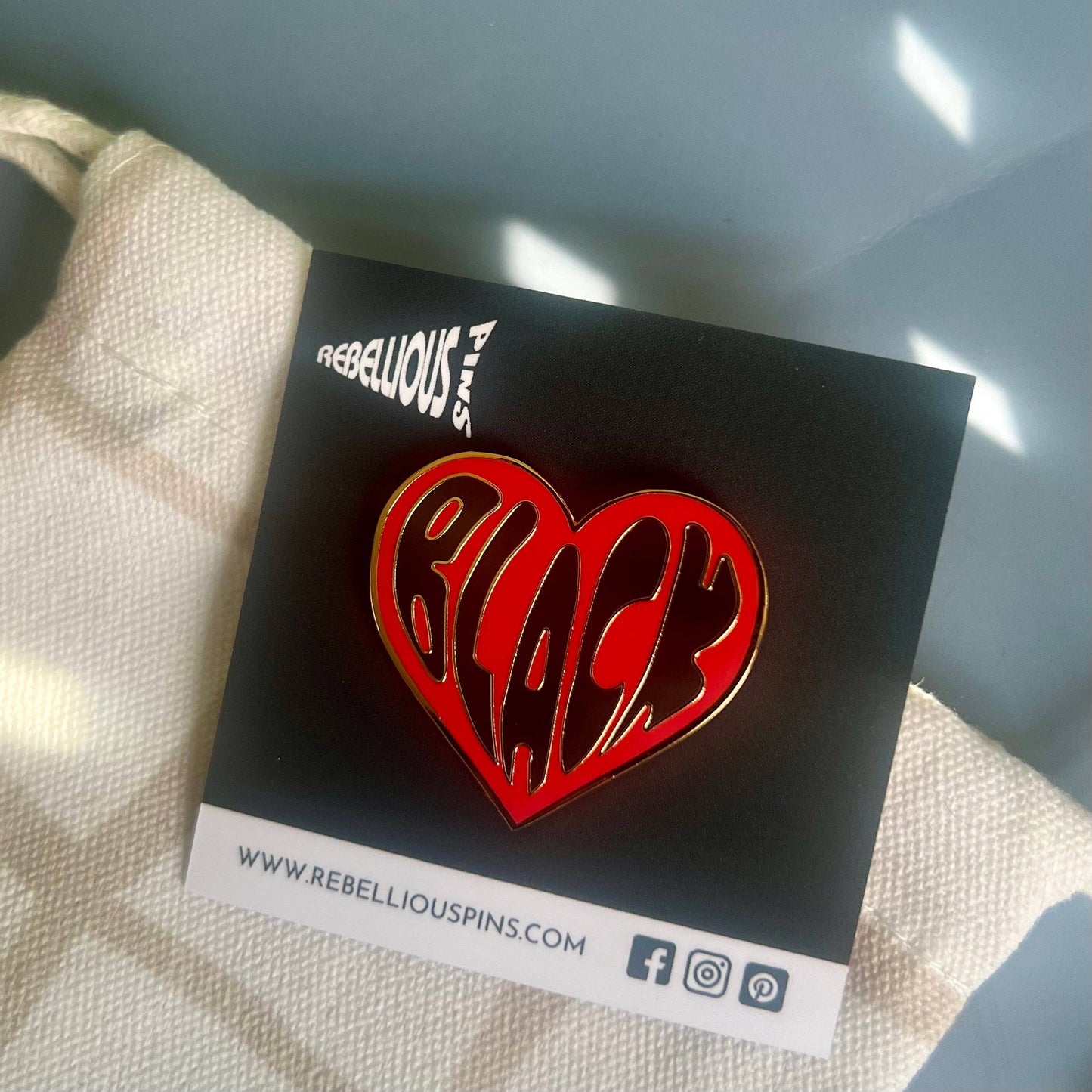 Lapel Pin - Black Love