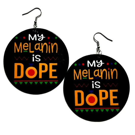 Earrings My Melanin Is Dope