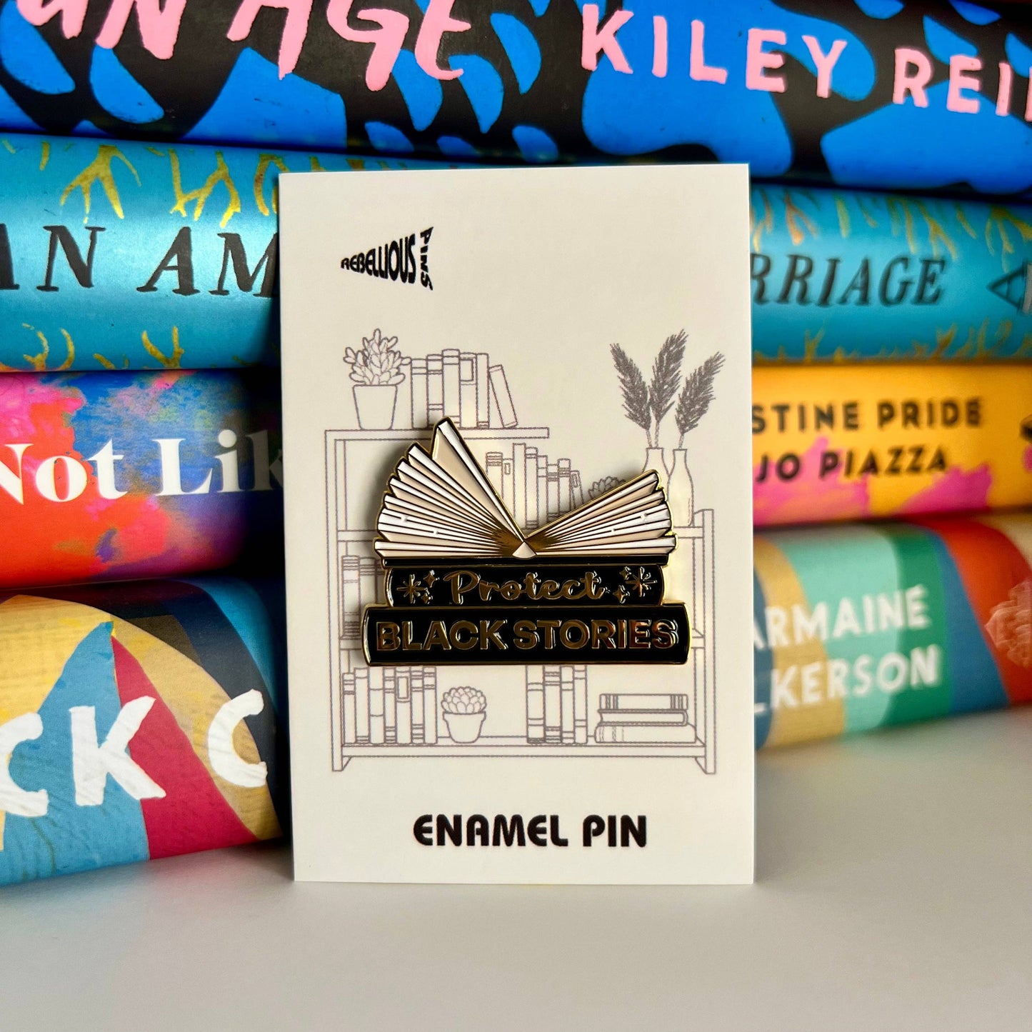Lapel Pin Protect Black Stories