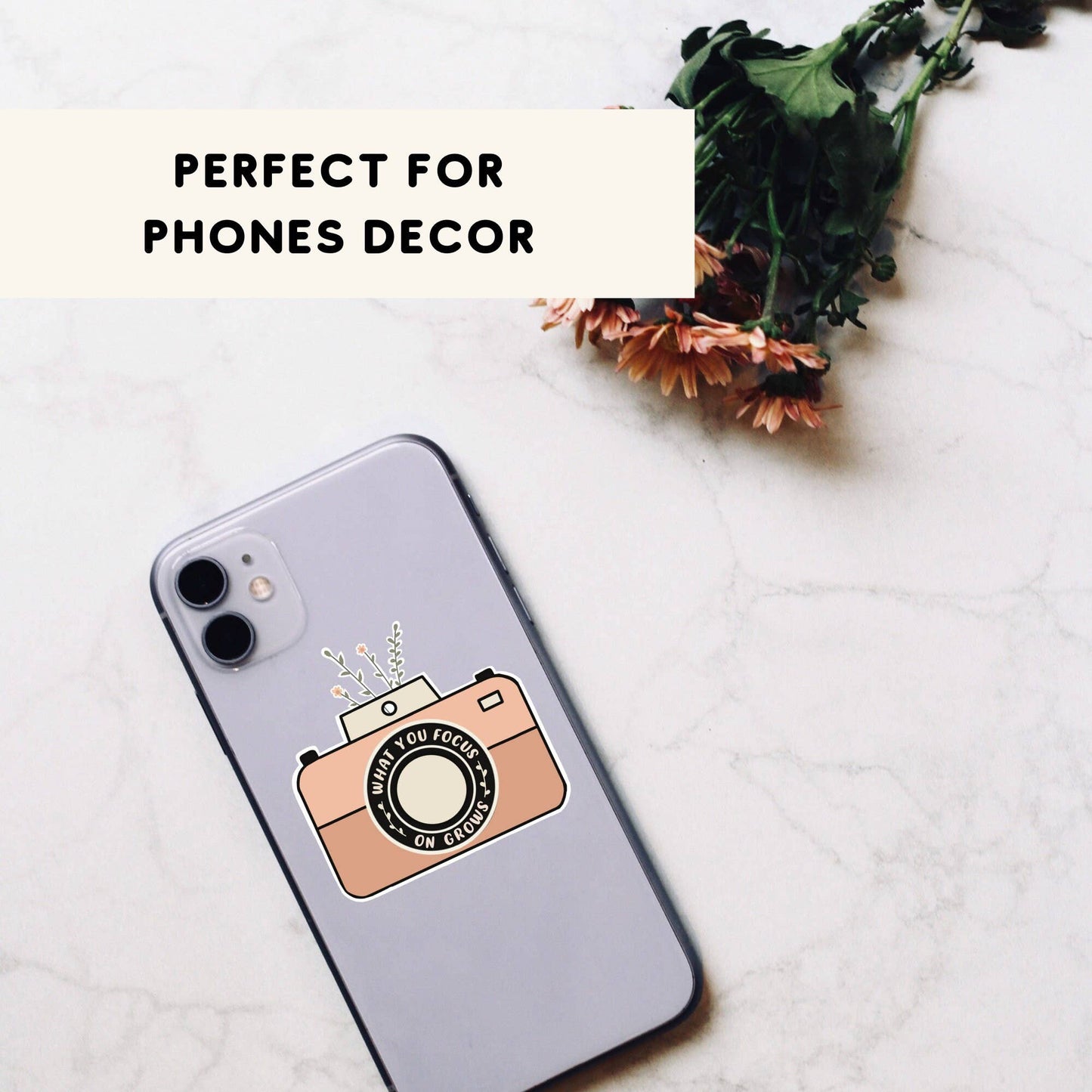 Vinyl Sticker What You Focus On Grows