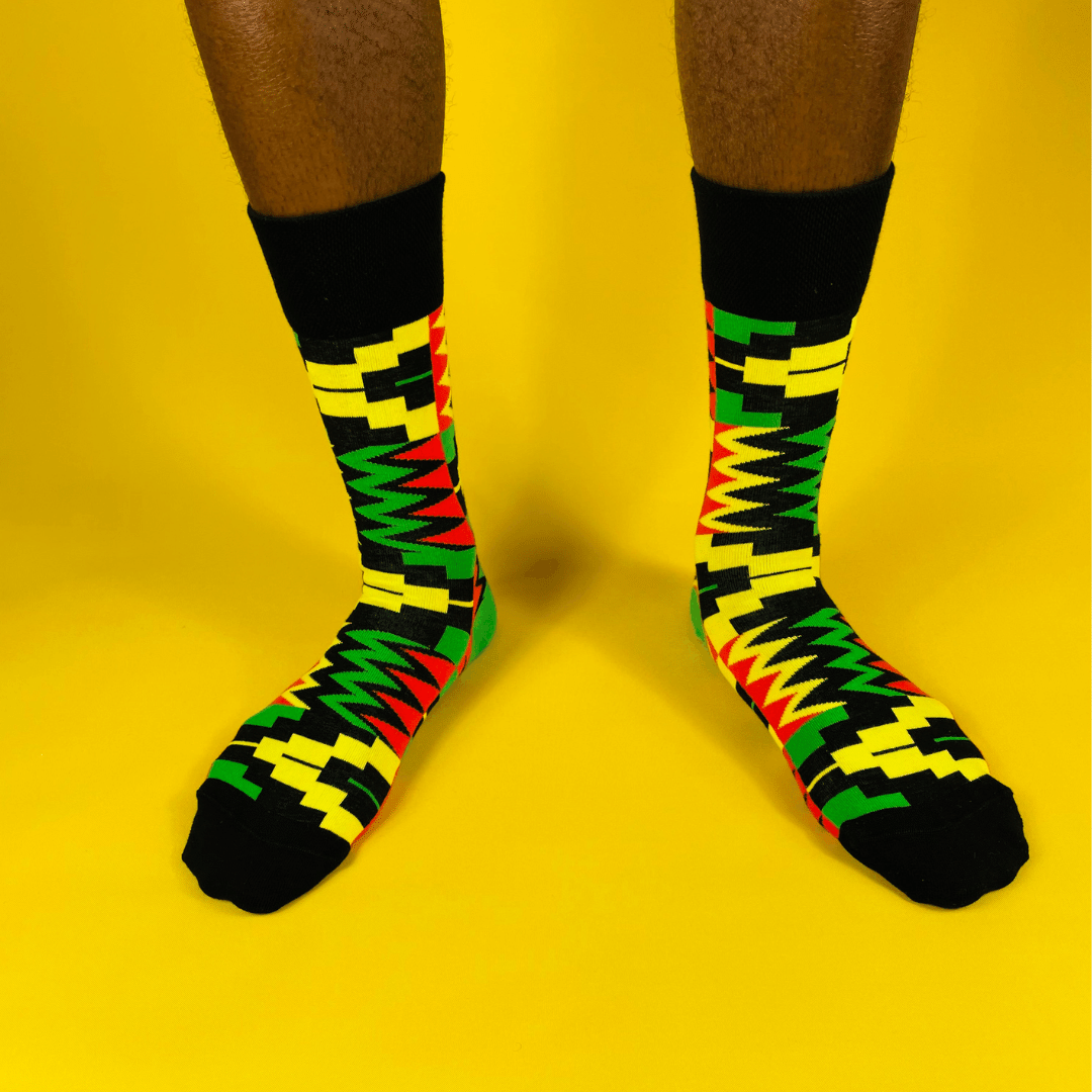 Afropop Socks - Zion Black