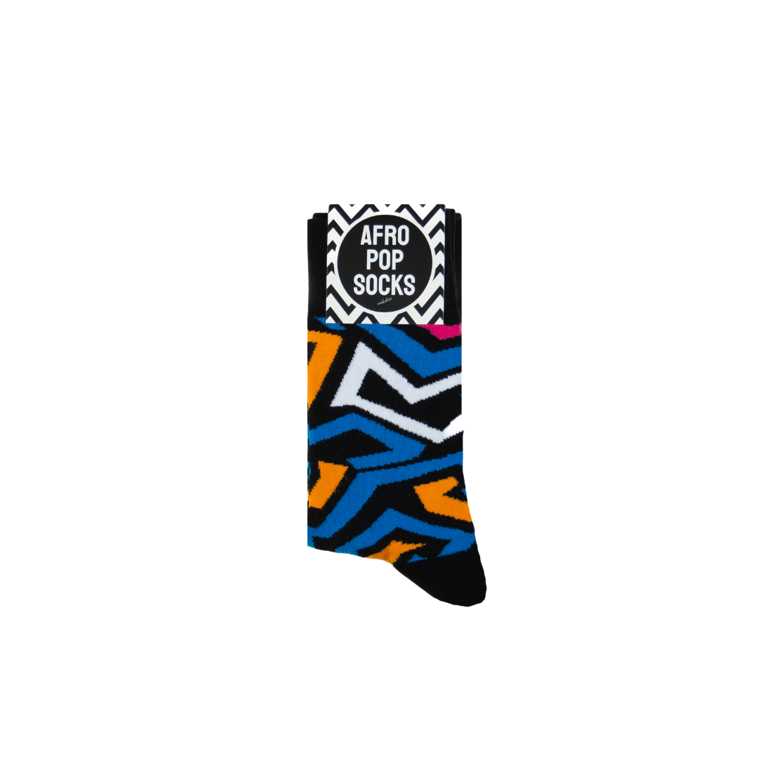 Afropop Socks - New Highlife Black