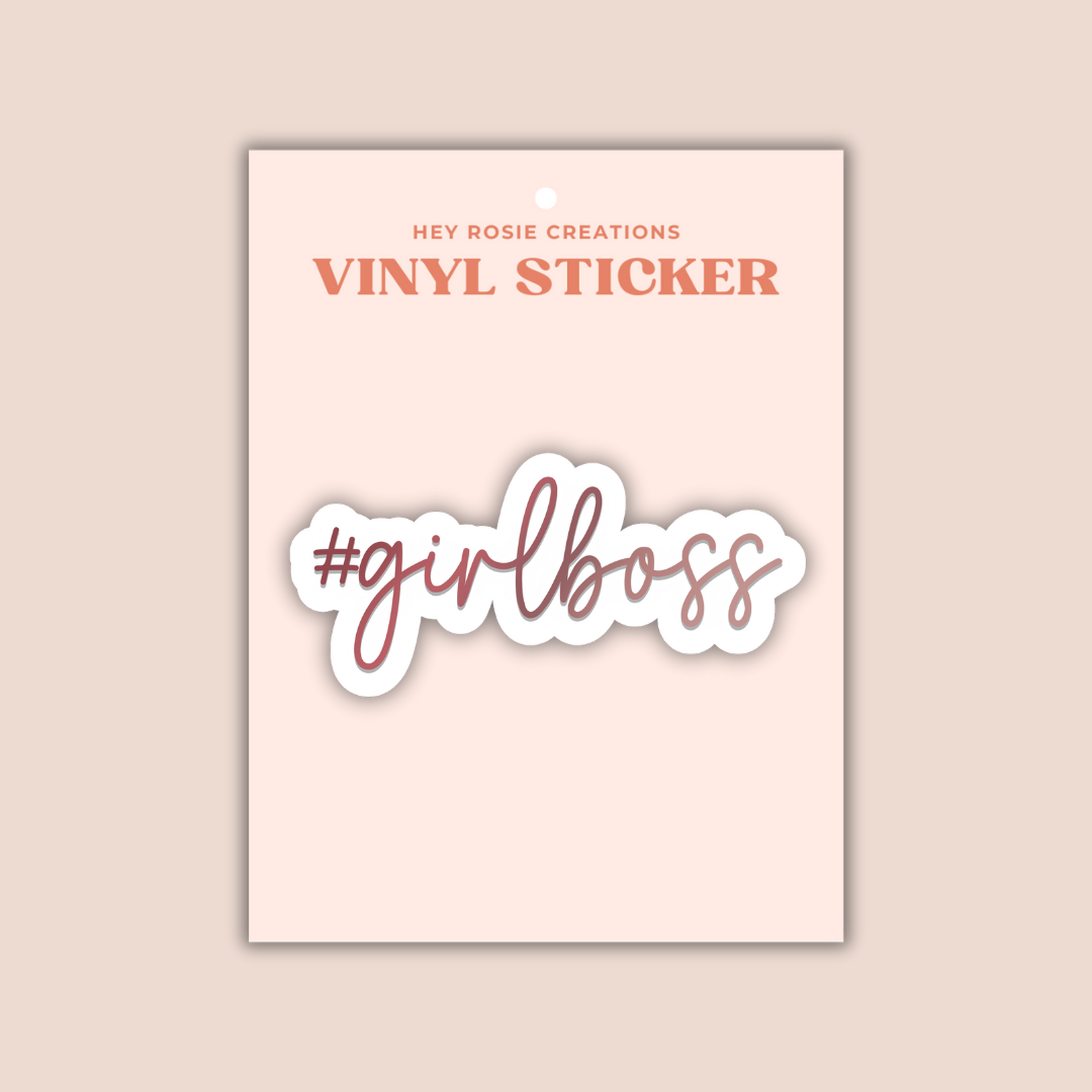 Vinyl Sticker - #girlboss