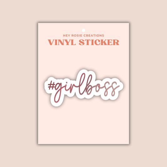 Vinyl Sticker - #girlboss