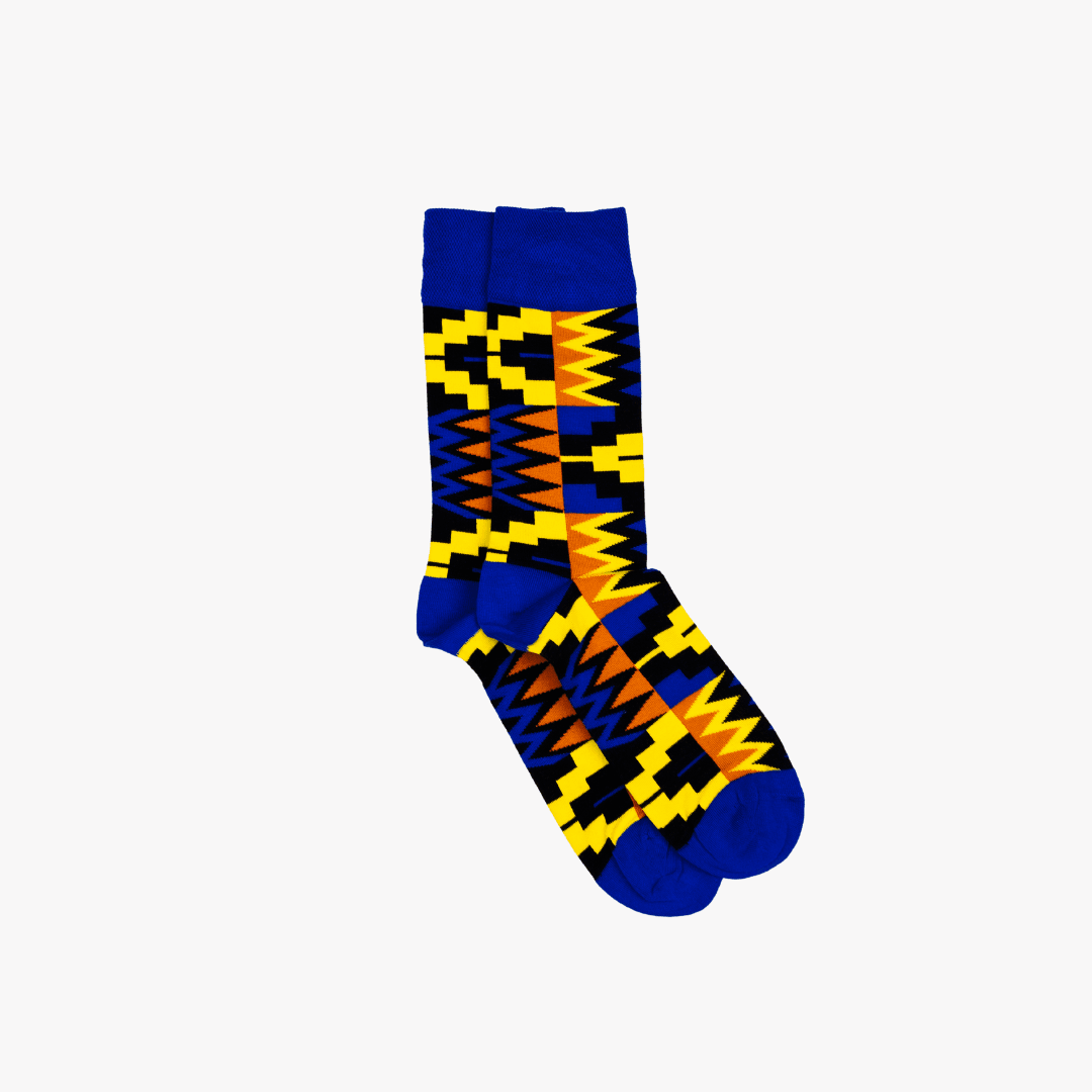 Afropop Socks - Zion Blue