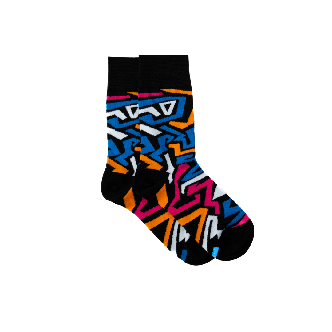 Afropop Socks - New Highlife Black