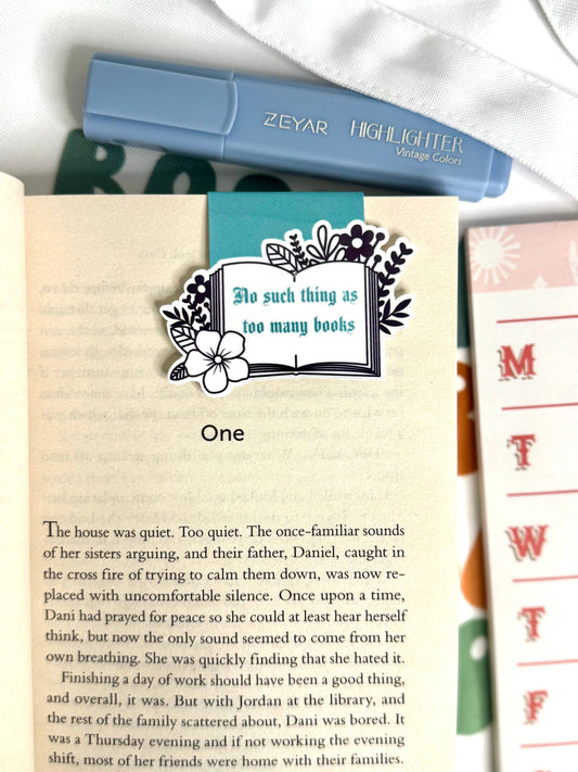 Bookmark Magnetic - No Such Thing As Too Many Books
