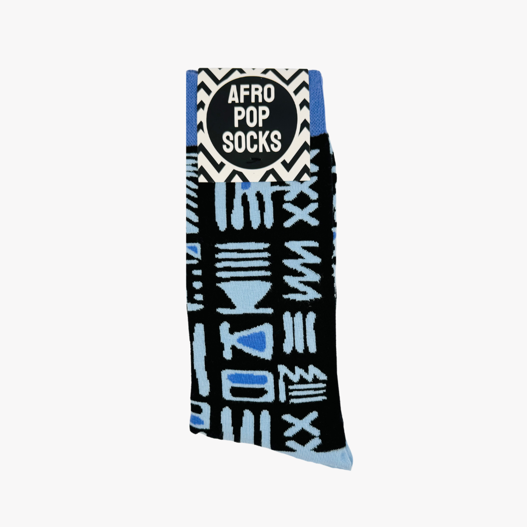Afropop Socks - Tribal Blue