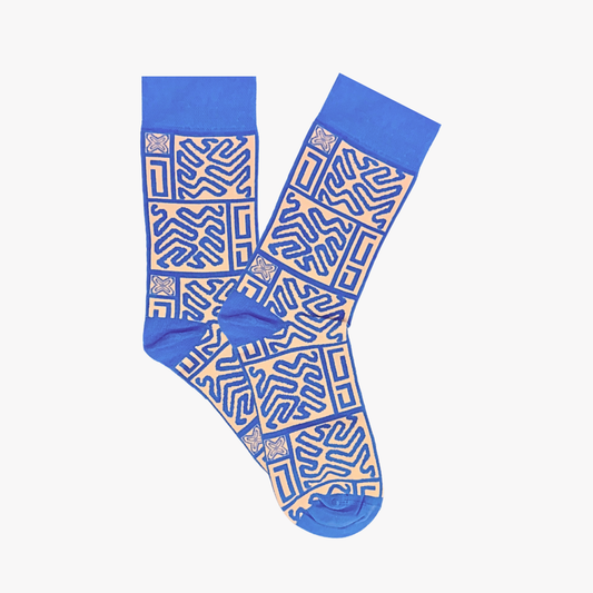 Afropop Socks - African Kuba Pattern