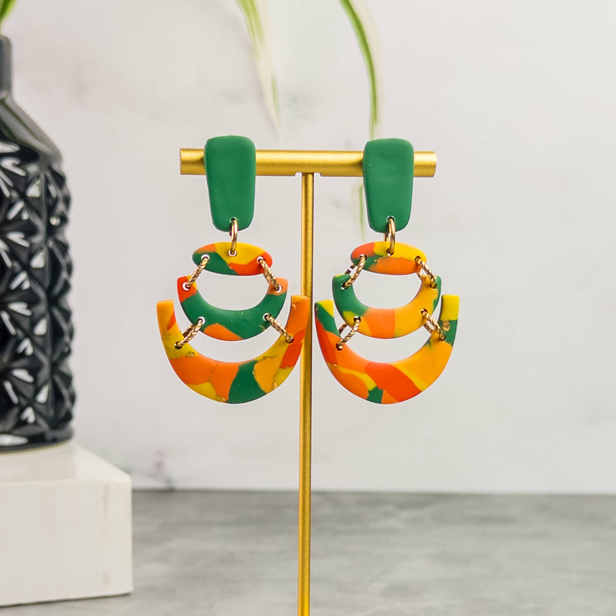 Earrings - Aja Clay Dangle
