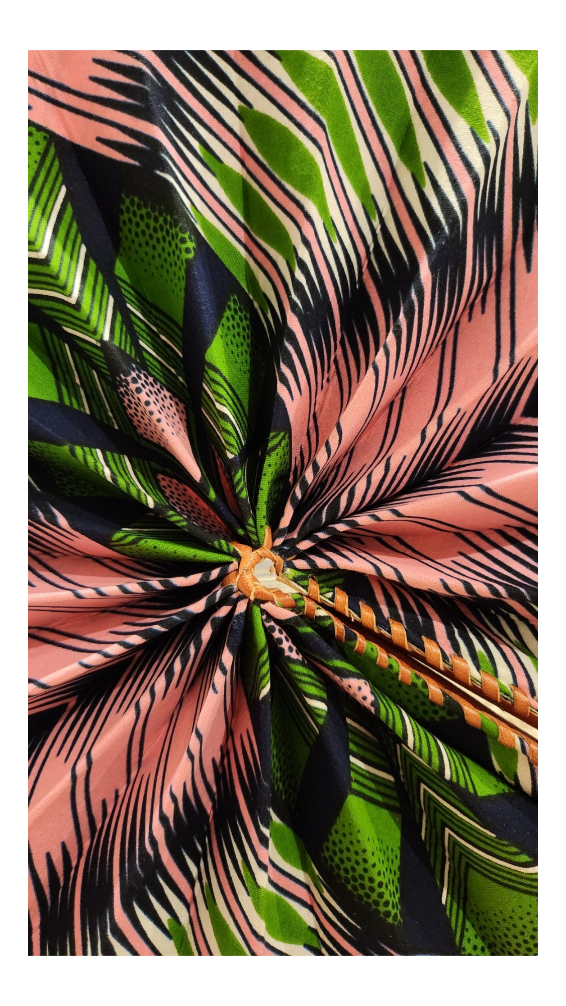 Ankara Fan - Pink & Green